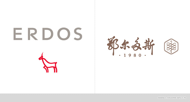 羊绒服饰品牌"鄂尔多斯"发布全新形象logo